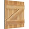 Ekena Millwork Joined Board-n-Batten Shutters w/Z-Bar, Rough Sawn Western Red Cedar, 21 1/2W x 21H, PR RBJ06Z21X021RWR - alternate 5